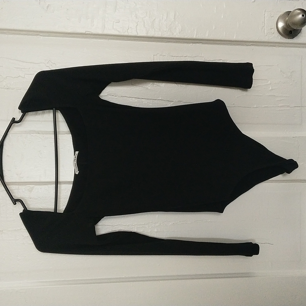 Reformation Gaia Ribbed Square Neck Bodysuit